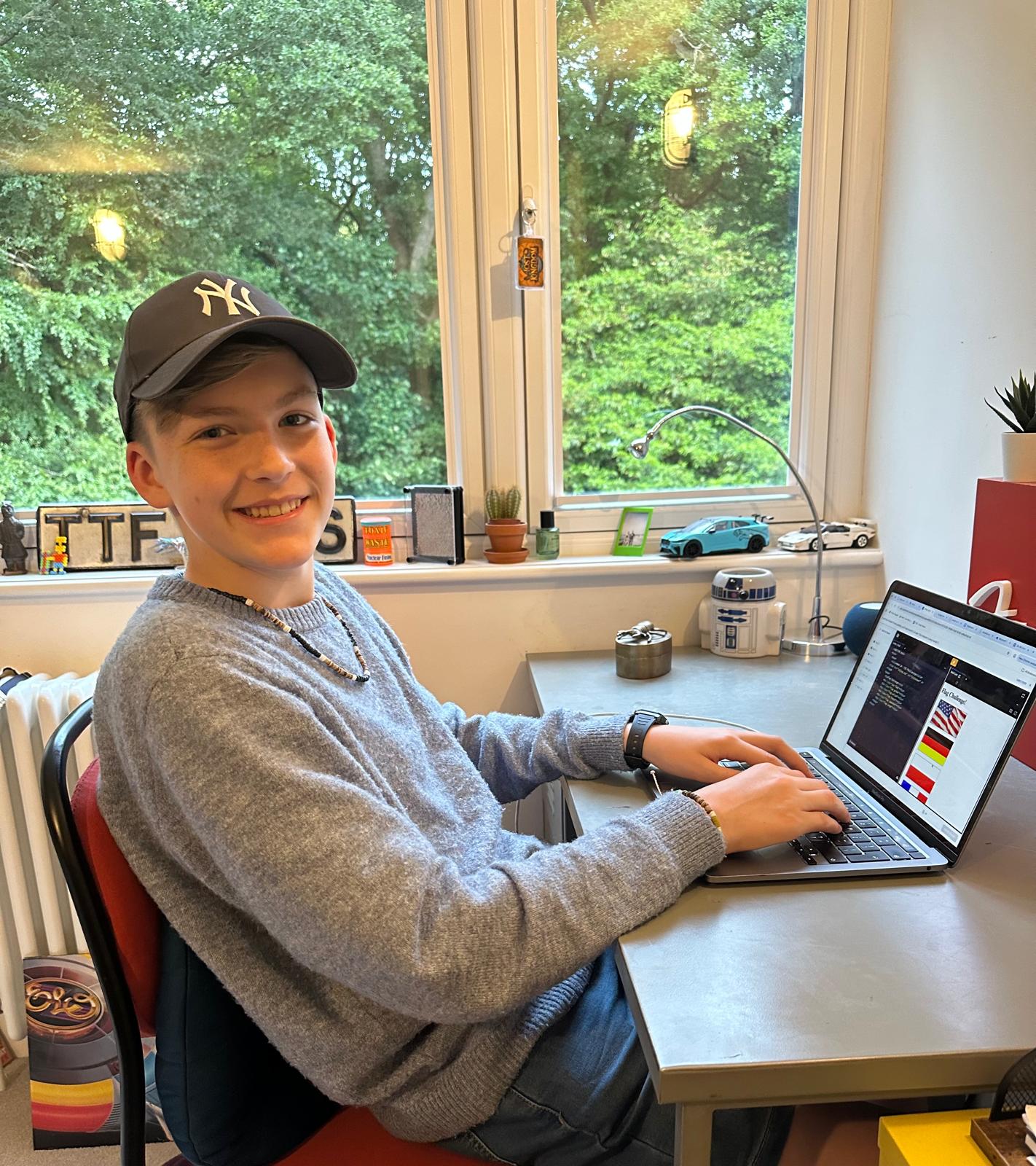 Student learning to code